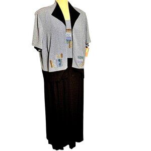 Positive Attitude Nordstrom Two Piece Set. Maxi Dress W/Jacket Size 22 NWT